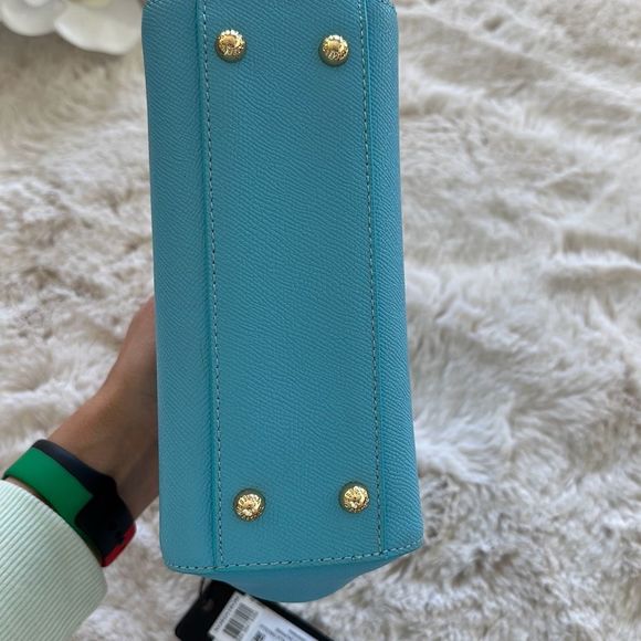 Dolce & Gabbana Small Miss Sicily Leather Satchel Sky Blue - Picture 5 of 14